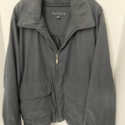 Perry Ellis Portfolio Mens Size XL Black Jacket Zipper Jacket