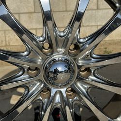 20" inch chrome BOSS motorsport Chevy rims and used tires heavy duty steel rims 6 lug/bolt pattern (NOT! ALUMINUM )