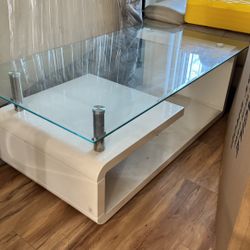 Glass Top Coffee Table - Must Pick Up 