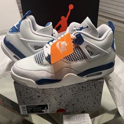 Air Jordan 4 Off White/Military Blue Size 10.5