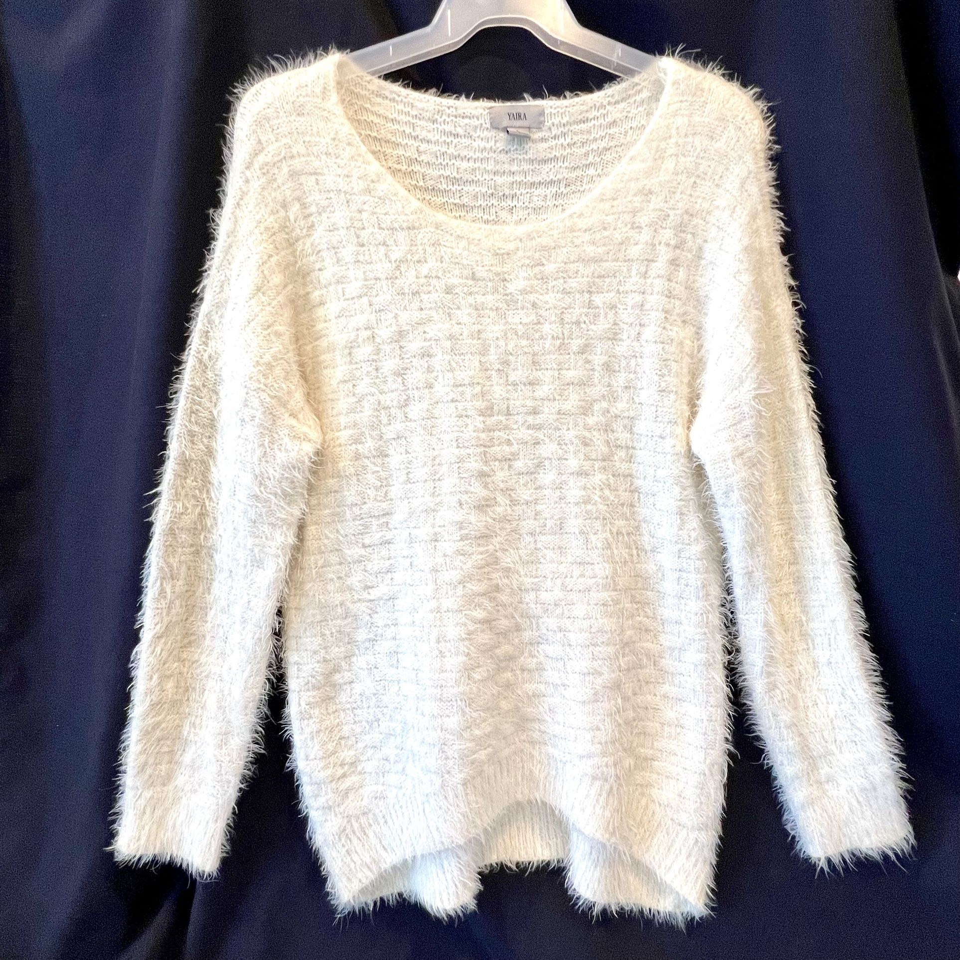 Soft Fuzzy White Sweater