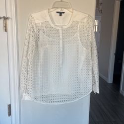 White Blouse By Banana Republic In Size Small