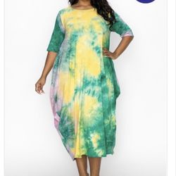 Tye Dyes Plus Size Dress