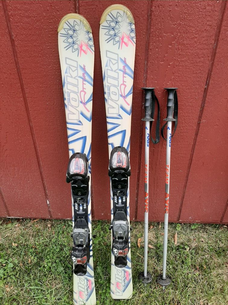 Volkl Attiva Jr Supersport Skis & Axis Poles