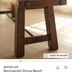 Pottery Barn Benchwright Bench For Table 60”x16”