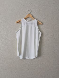 Jofit Womens Sleeveless Golf Tank Top Medium M White Athletic Tennis Shirt EUC