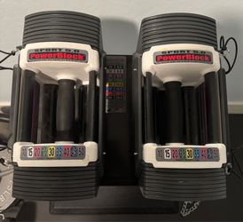 Power Blocks Sport 5.0, 5 to 50 pound Adjustable Dumbells and Stand