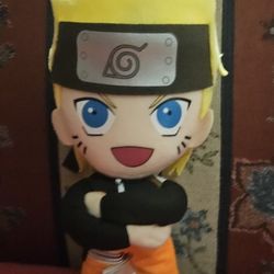 NARUTO " UZUMAKI" STUFFED PLUSH BOY DOLL TOY 9"PRE-OWNED 