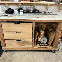 Large Rolling Shop Cart