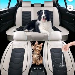 🚗✨ PREMIUM CAR SEAT COVERS – FULL 5-PIECE SET | GRAY ✨🚗