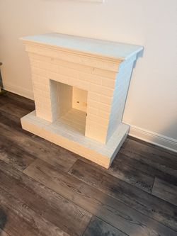 White Faux Decorative Fireplace