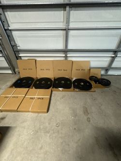Full Olympic Bumper Plate Set 45/35/25/10/5/2.5  (BRAND NEW IN BOXES)  