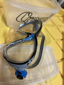 Big Eyes Evolution Cressi Clear Black Blue Goggles Snorkeling Scuba Silicone