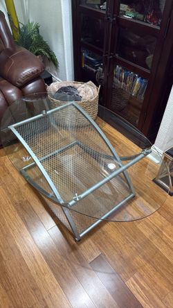 Modern Oval Glass Coffee Table