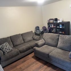 Grey Couch And Love Seat