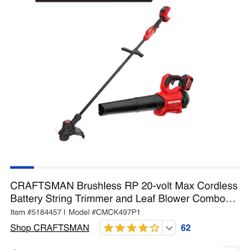 String Trimmer and Leaf Blower Combo Kit