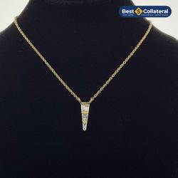 14k Gold Diamond Pendant 