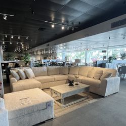 Ivory 4PC Chaise Sectional Couch