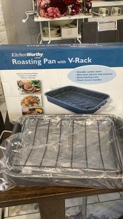 Roasting Pan with V Rack non stick