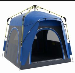 Camping Tents 4 Person Pop Up Tent Quick Setup Automatic Hydraulic Family