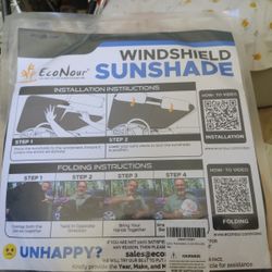 2 Piece Sunshade For Windshield