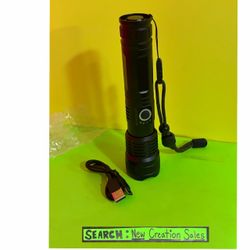 SUPER BRIGHT HIGH POWER Flashlight 99K Lumens Rechargeable LED Tactical Zoomable Waterproof Long Range 5 Modes Camping Torch