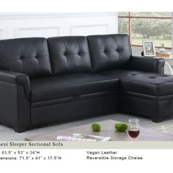 Sleeper Sectional Sofa Leather 