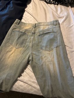 Light Wash Wide Leg Denim Jeans
