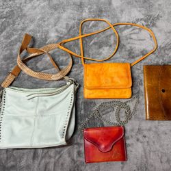Genuine Leather 4 Purses, Handbag and Crossbody Bags 