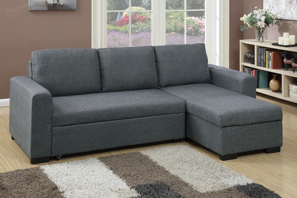 Brand new gray convertible storage sofa futon
