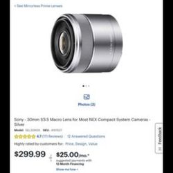 Sony F3.5 Macro Lens
