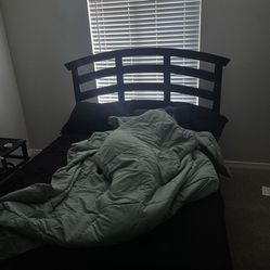 queen bed frame and box spring