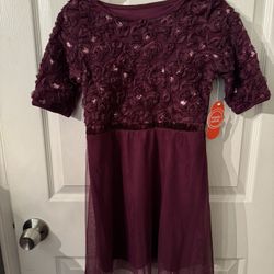Little Girl’s Burgundy Dress