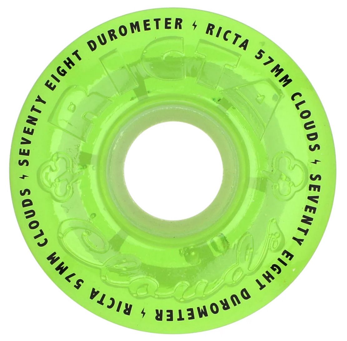 Ricta Clouds Glow In The Dark Green 57mm 78a Skate Wheels