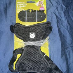 VIBRANT LIFE CAT HARNESS LEASH COMBO/ONE SIZE 5-10lbs color black