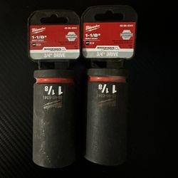 Milwaukee 1-1/8” Impact Socket 3/4” Drive 