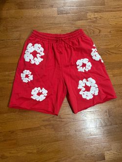 Denim Tears Cotton Wreath Shorts Red