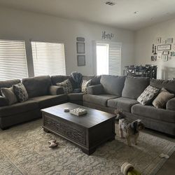 Large Sectional & Chair With Ottoman