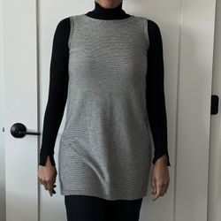 Eileen Fisher Tunic Top Women's Size XS Gray Lyocell Tencel