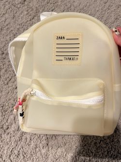 ZARA Cream Mini Backpack – Cute & Stylish