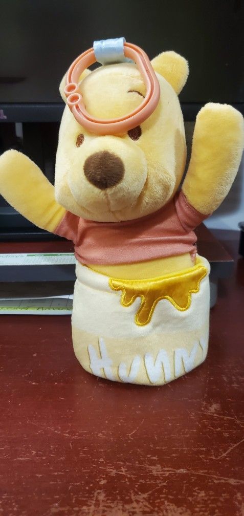 Disney baby winnie the pooh with pull down honey pot
