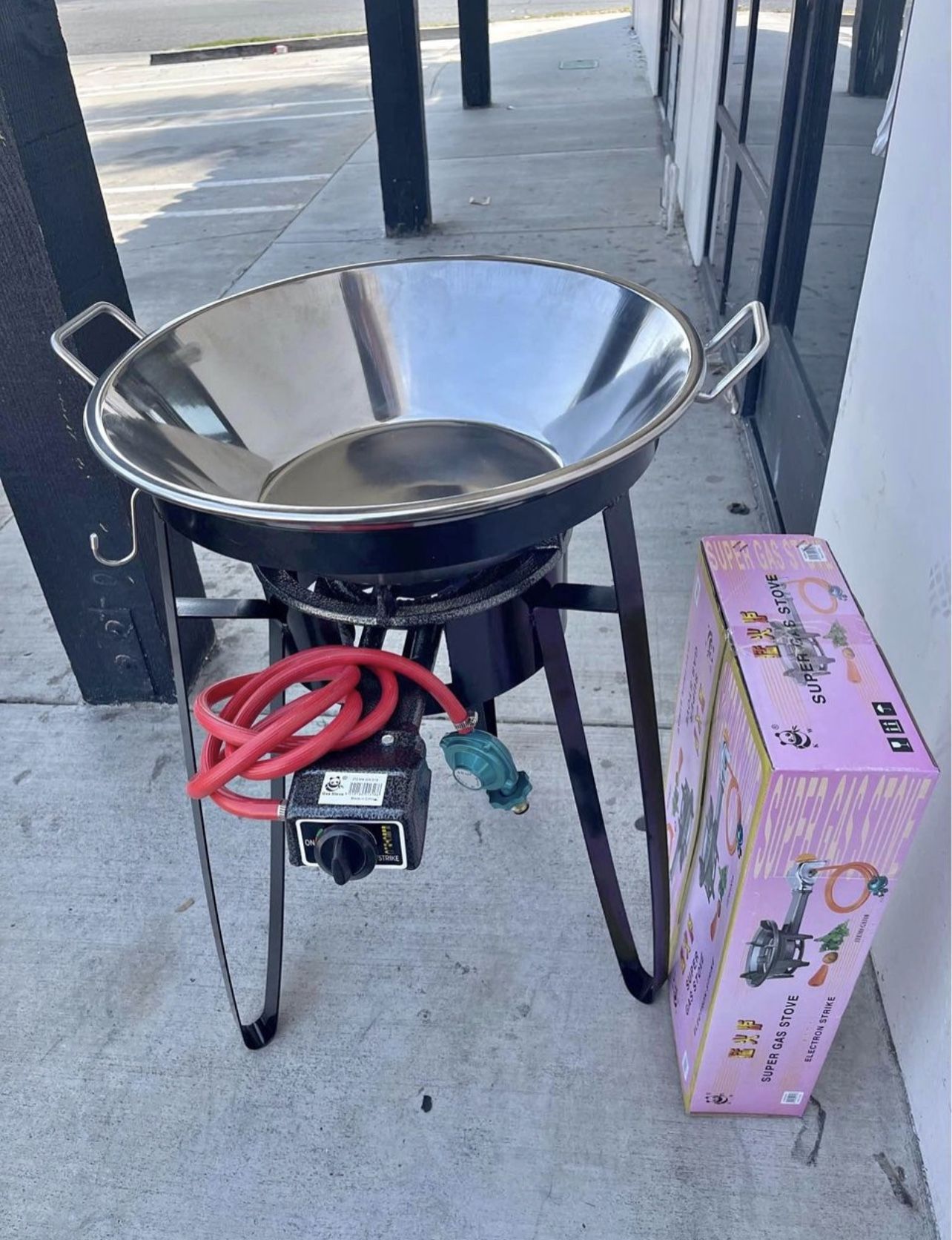 Especial De Cazo Grande De 23” Con Vase I Quemador Nuevo En Especial