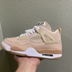  Nike Air Jordan 4 Shimmer Bronze Eclipse Orange Quartz (Women's) Size 8  like new 