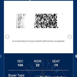 Houston Astros Ticket 