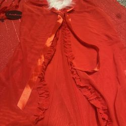 SMALL RED Women's Lingerie Sexy Nightwear Spaghetti Strap Nightgown Christmas Babydoll Chemise V Neck Nightwear 