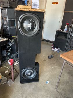 2 12s in Silverado box JL Audio 12TW3-D4 12" Pair (2) Shallow Mount Subwoofers Dual