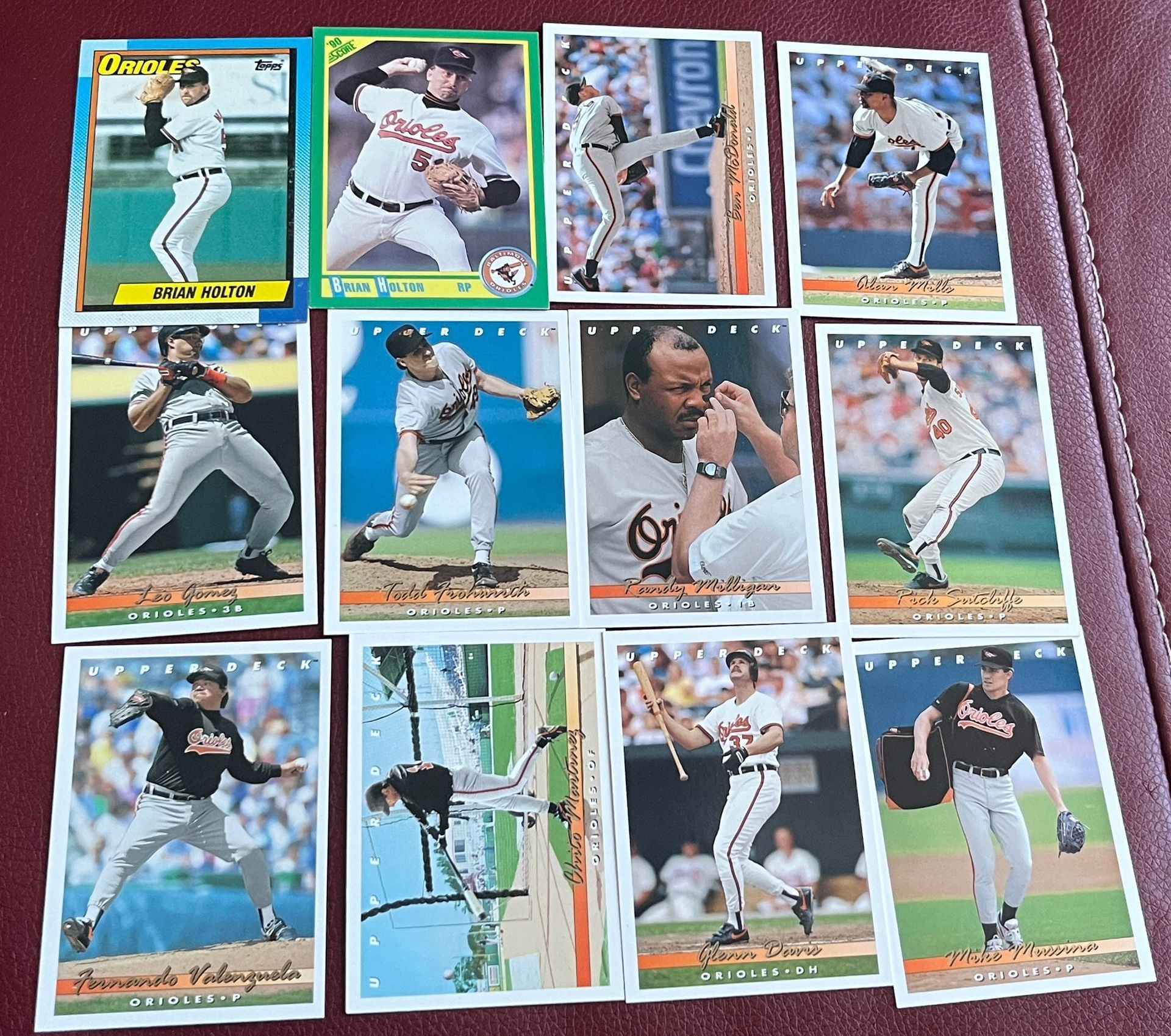 Lot of 12 Baltimore Orioles MLB Baseball Cards