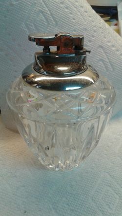 Vintage crystal table lighter