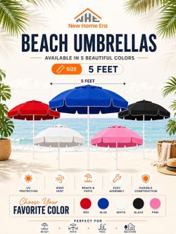 Umbrella heavy duty 6.5 height with ventilation