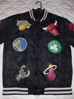 Ultra Game NBA Satin Bomber Jacket - Size S